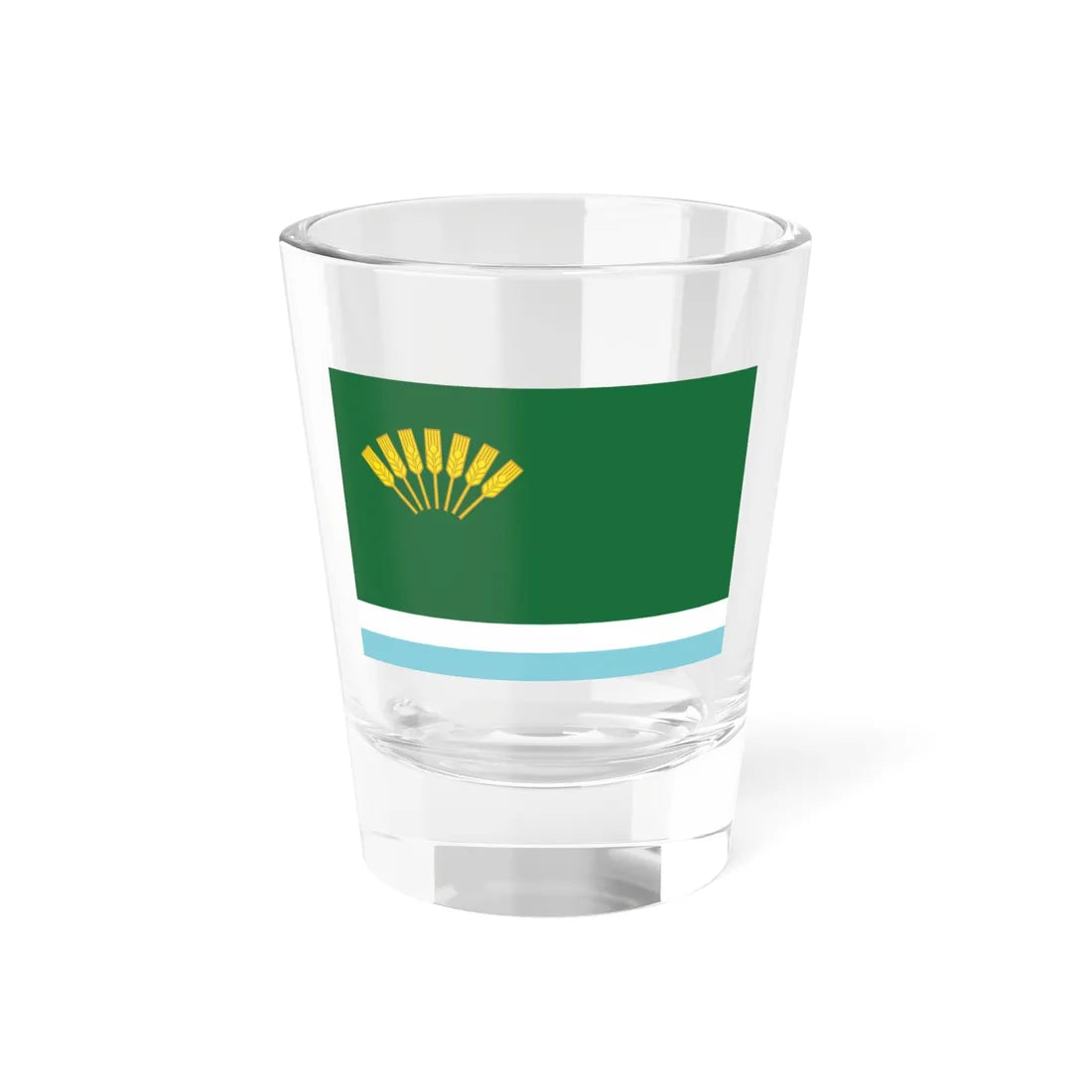 Flag of Sterlitamaksky rayon (Russia) Shot Glass 1.5oz 1.5oz - Go Mug Yourself