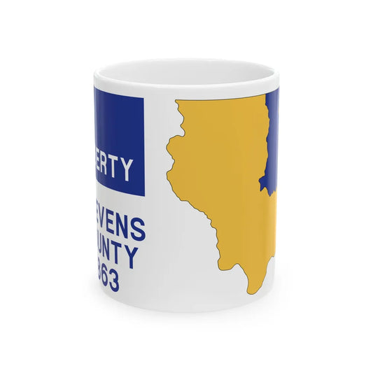 Flag of Stevens County Washington (United States) White Coffee Mug 11oz - Go Mug Yourself