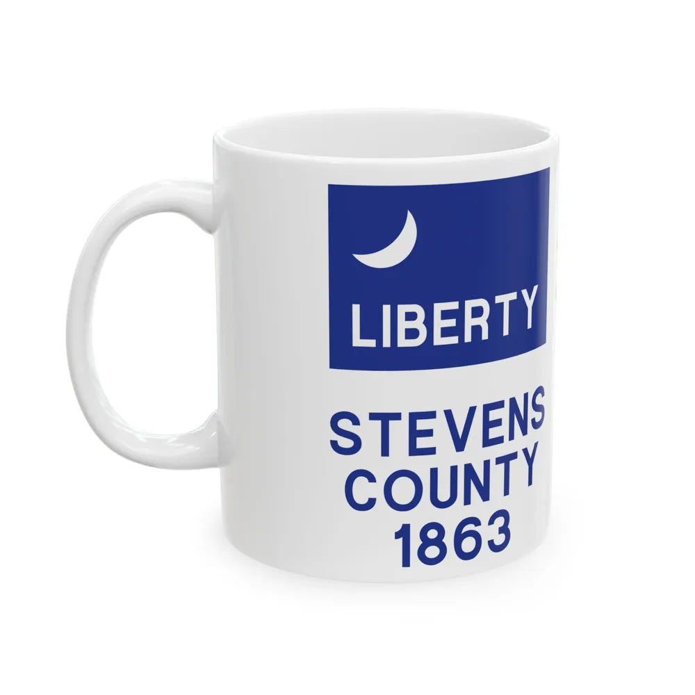 Flag of Stevens County Washington (United States) White Coffee Mug - Go Mug Yourself