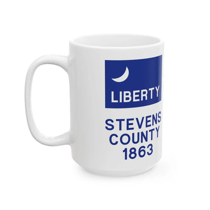 Flag of Stevens County Washington (United States) White Coffee Mug - Go Mug Yourself