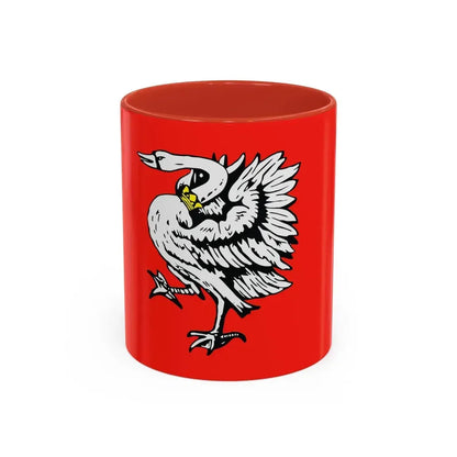 Flag of Stormarn Germany - Accent Coffee Mug 11oz Red - Go Mug Yourself