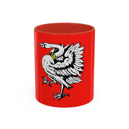 Flag of Stormarn Germany - Accent Coffee Mug 11oz Red - Go Mug Yourself