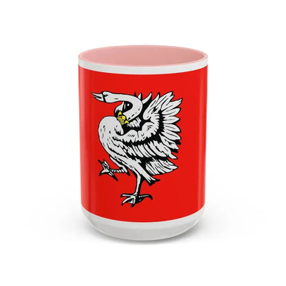 Flag of Stormarn Germany - Accent Coffee Mug 15oz Pink - Go Mug Yourself