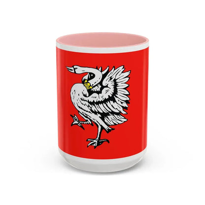 Flag of Stormarn Germany - Accent Coffee Mug 15oz Pink - Go Mug Yourself