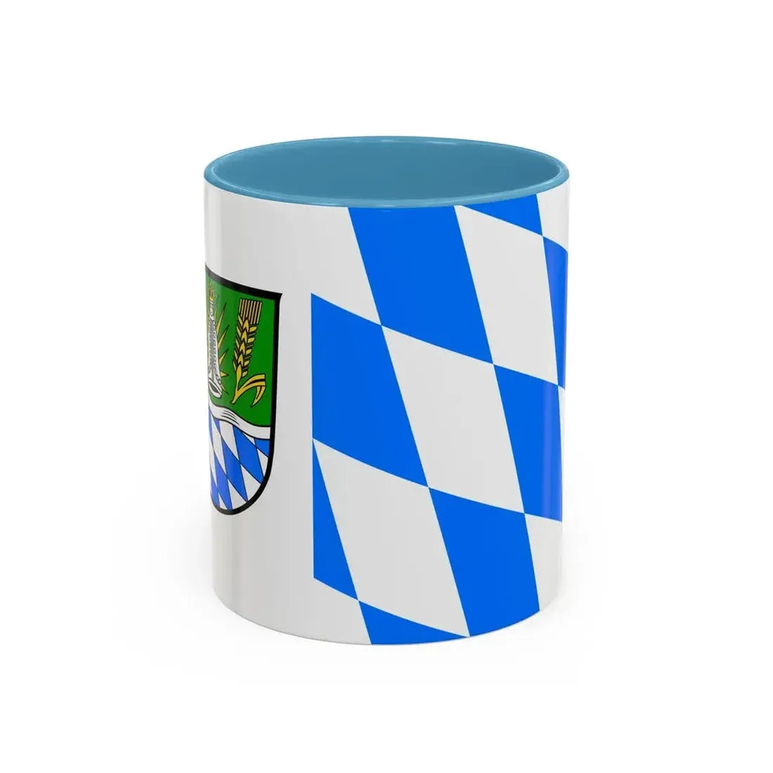 Flag of Straubing Bogen Germany - Accent Coffee Mug 11oz Light Blue - Go Mug Yourself