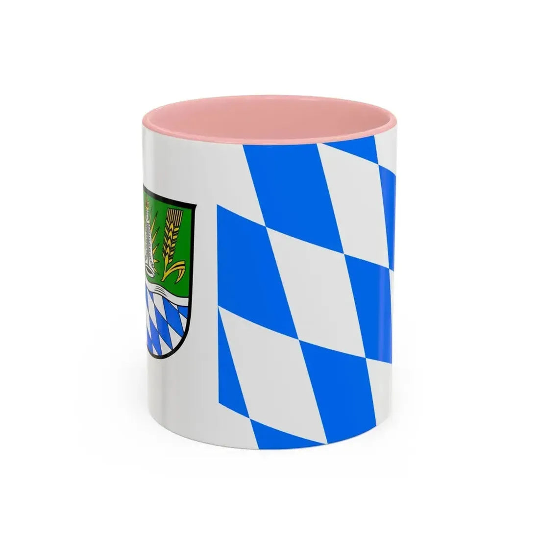 Flag of Straubing Bogen Germany - Accent Coffee Mug 11oz Pink - Go Mug Yourself