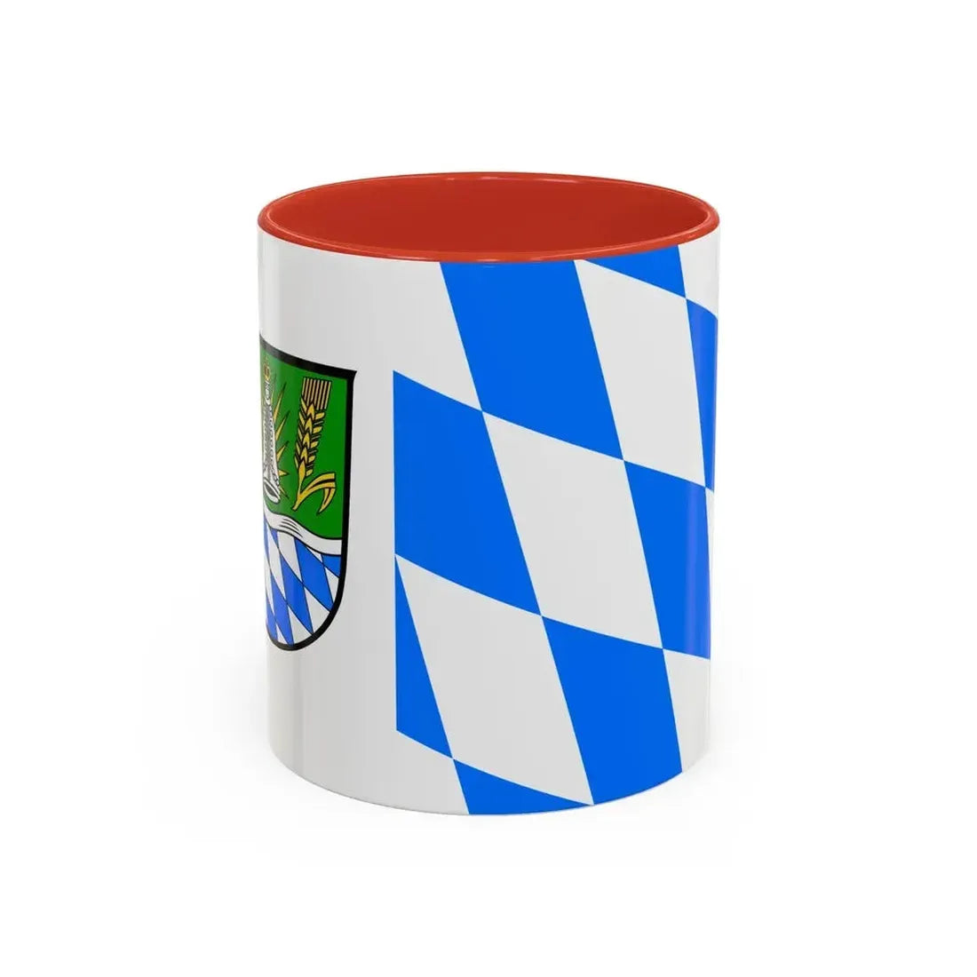 Flag of Straubing Bogen Germany - Accent Coffee Mug 11oz Red - Go Mug Yourself