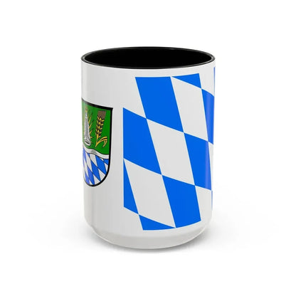 Flag of Straubing Bogen Germany - Accent Coffee Mug 15oz Black - Go Mug Yourself