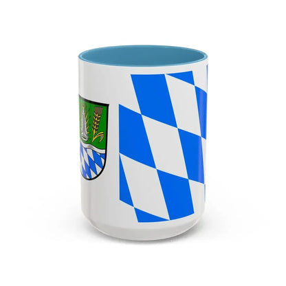 Flag of Straubing Bogen Germany - Accent Coffee Mug 15oz Light Blue - Go Mug Yourself