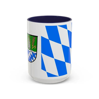 Flag of Straubing Bogen Germany - Accent Coffee Mug 15oz Navy - Go Mug Yourself