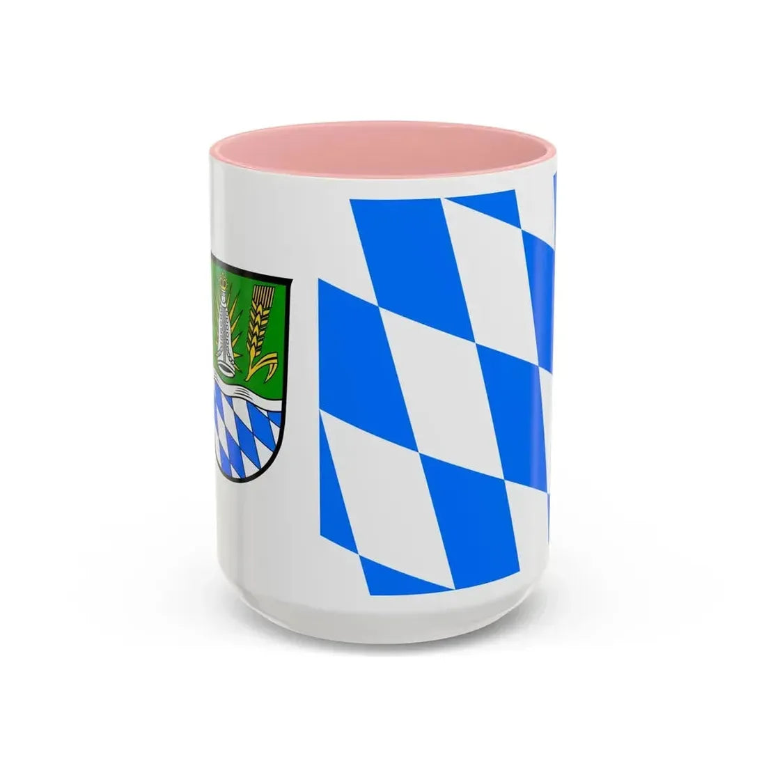 Flag of Straubing Bogen Germany - Accent Coffee Mug 15oz Pink - Go Mug Yourself