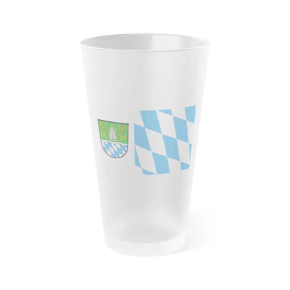 Flag of Straubing Bogen Germany - Frosted Pint Glass 16oz 16oz Frosted - Go Mug Yourself
