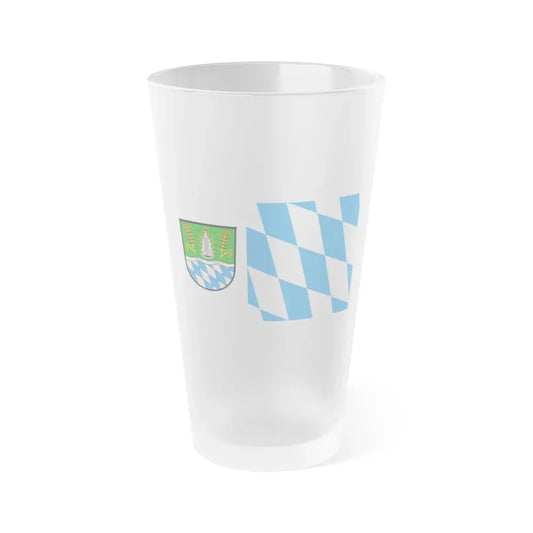 Flag of Straubing Bogen Germany - Frosted Pint Glass 16oz 16oz Frosted - Go Mug Yourself
