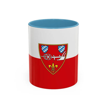 Flag of Straubing Germany - Accent Coffee Mug 11oz Light Blue - Go Mug Yourself