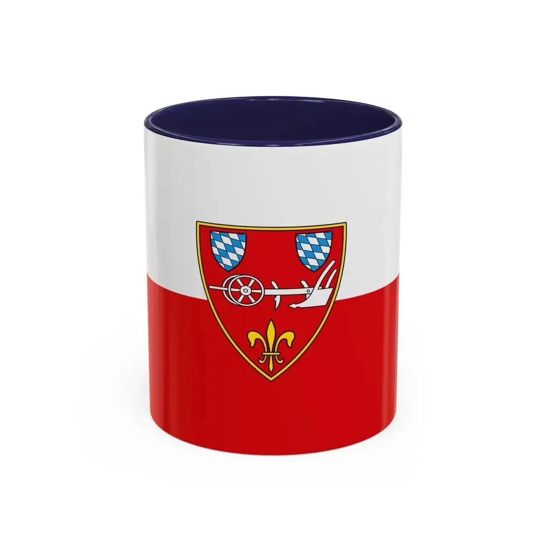 Flag of Straubing Germany - Accent Coffee Mug 11oz Navy - Go Mug Yourself