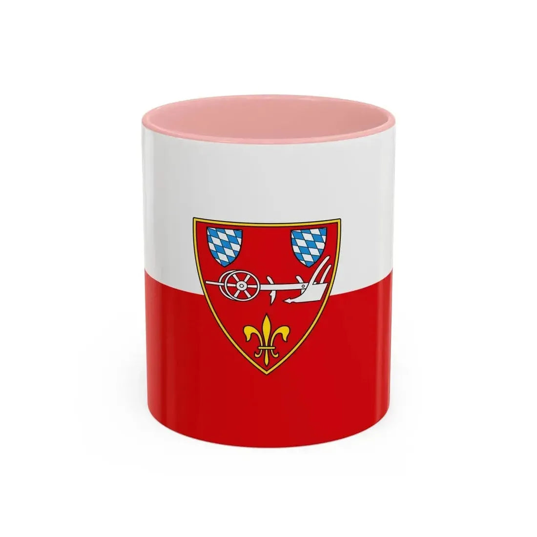 Flag of Straubing Germany - Accent Coffee Mug 11oz Pink - Go Mug Yourself