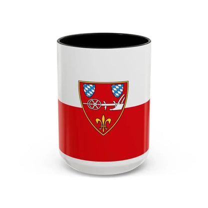 Flag of Straubing Germany - Accent Coffee Mug 15oz Black - Go Mug Yourself