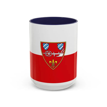 Flag of Straubing Germany - Accent Coffee Mug 15oz Navy - Go Mug Yourself