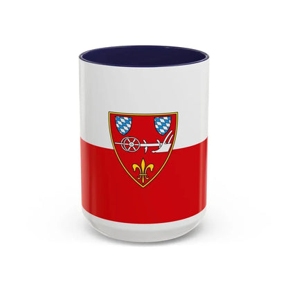 Flag of Straubing Germany - Accent Coffee Mug 15oz Navy - Go Mug Yourself