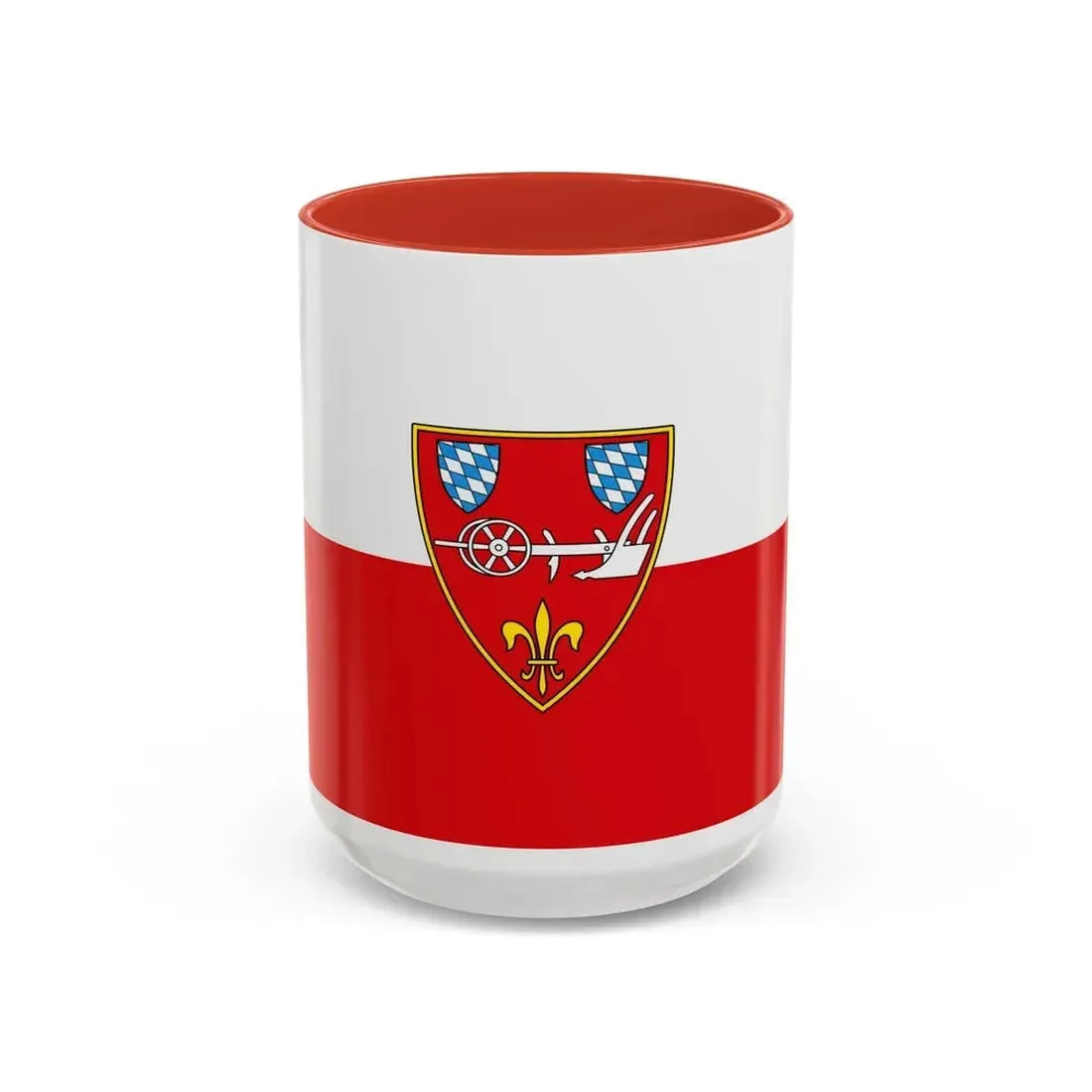 Flag of Straubing Germany - Accent Coffee Mug 15oz Red - Go Mug Yourself