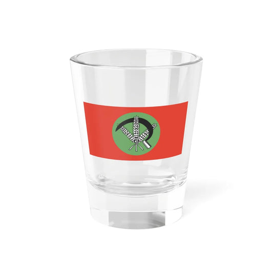 Flag of Stronnictwo Chłopskie (Poland) Shot Glass 1.5oz 1.5oz - Go Mug Yourself