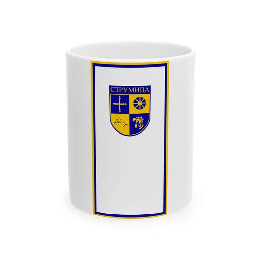 Flag of Strumica Municipality (North Macedonia) White Coffee Mug 11oz - Go Mug Yourself
