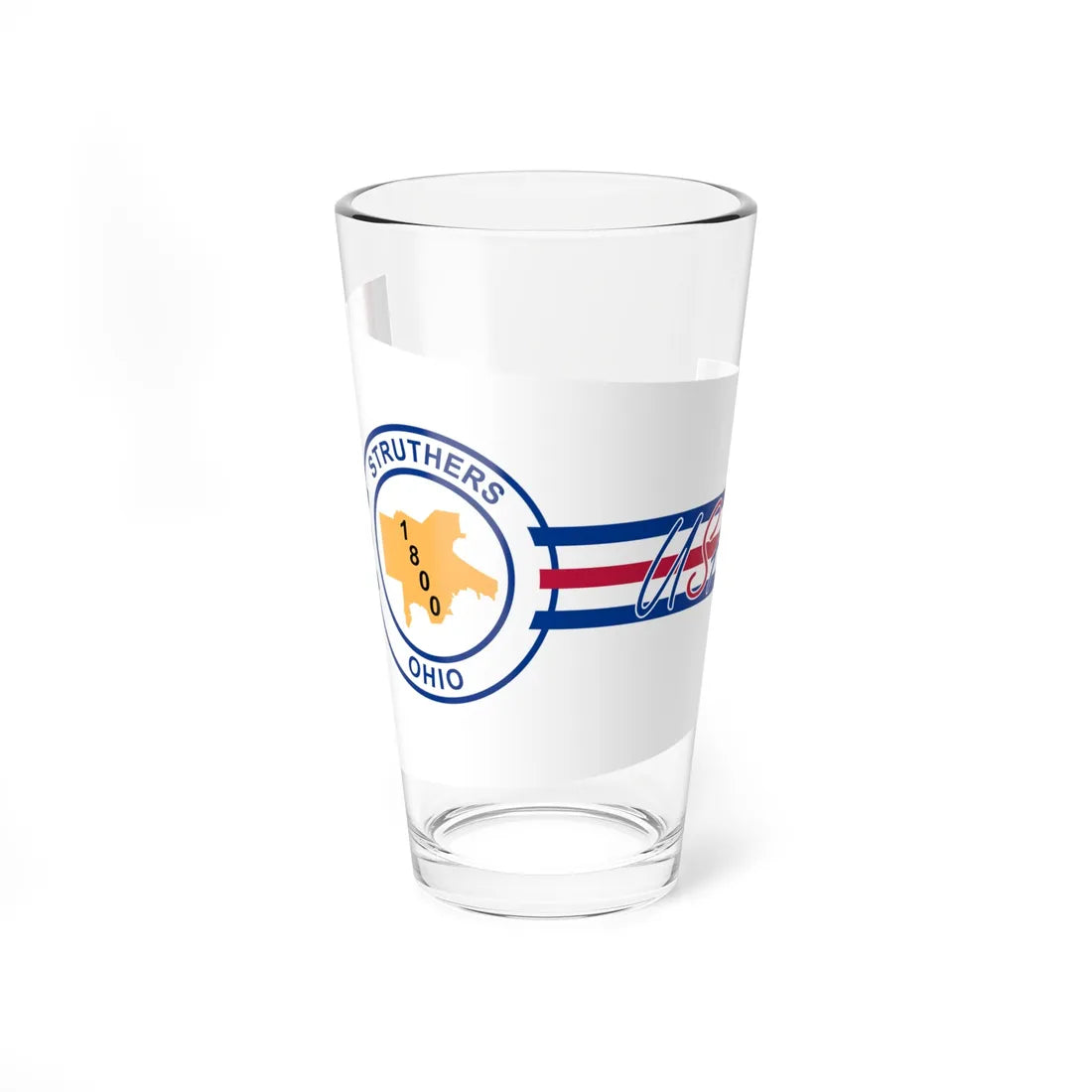 Flag of Struthers Ohio 1994-2019 (United States) Pint Glass 16oz 16oz - Go Mug Yourself