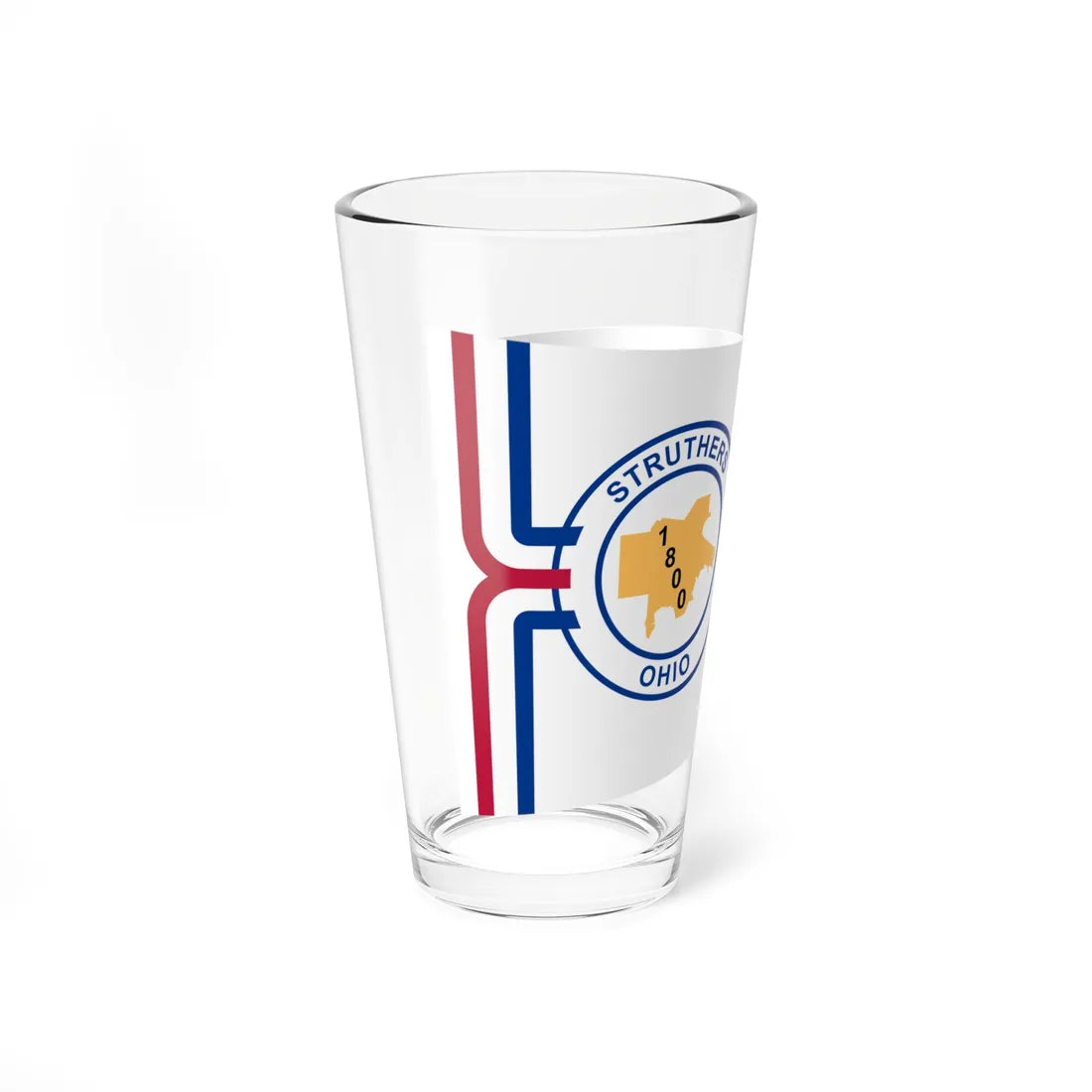 Flag of Struthers Ohio 1994-2019 (United States) Pint Glass 16oz - Go Mug Yourself