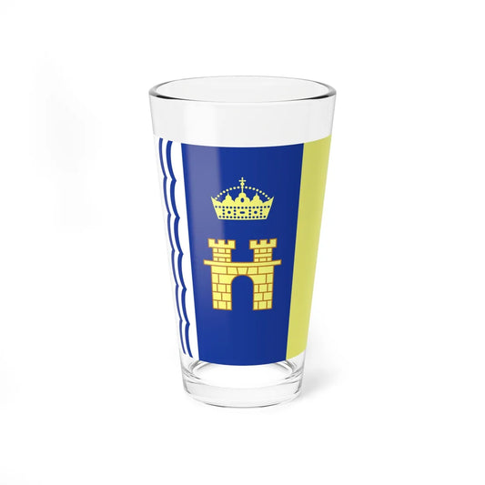 Flag of Stryi (Ukraine) Pint Glass 16oz 16oz - Go Mug Yourself