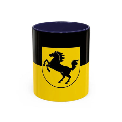 Flag of Stuttgart Germany - Accent Coffee Mug 11oz Navy - Go Mug Yourself