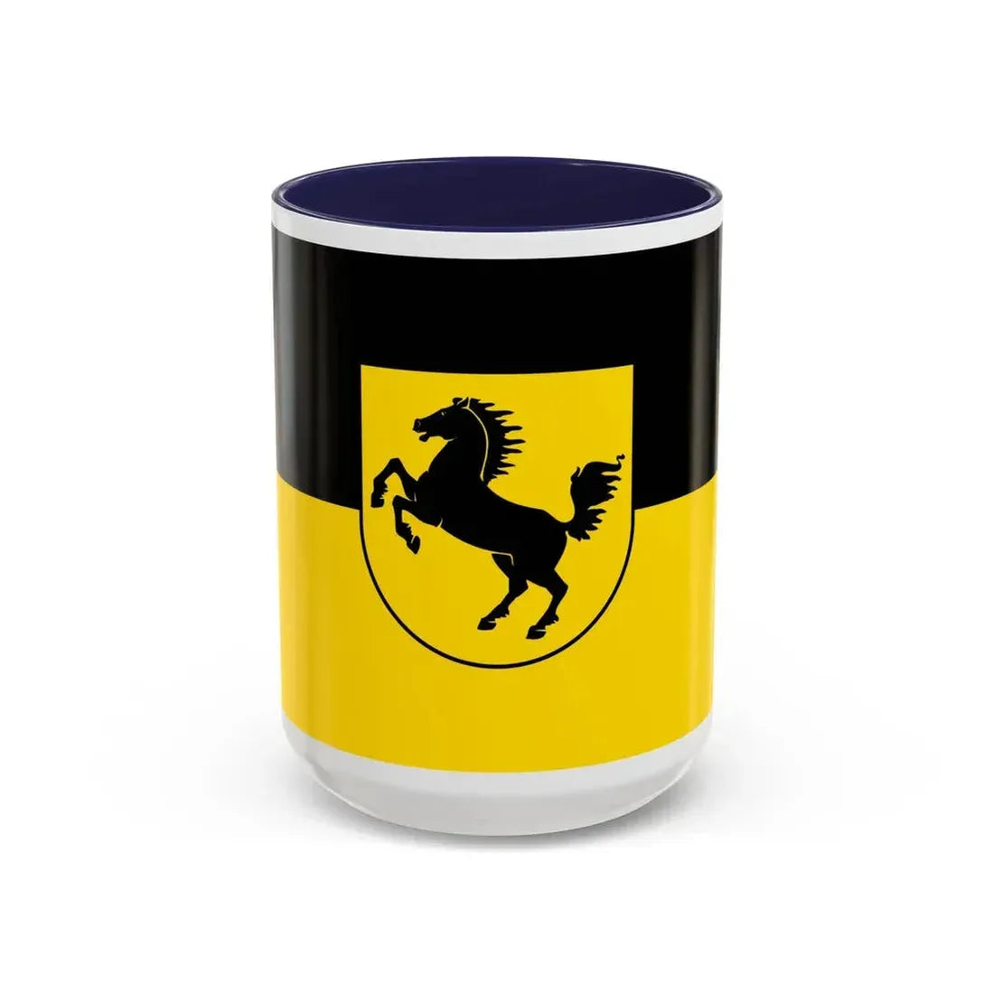 Flag of Stuttgart Germany - Accent Coffee Mug 15oz Navy - Go Mug Yourself