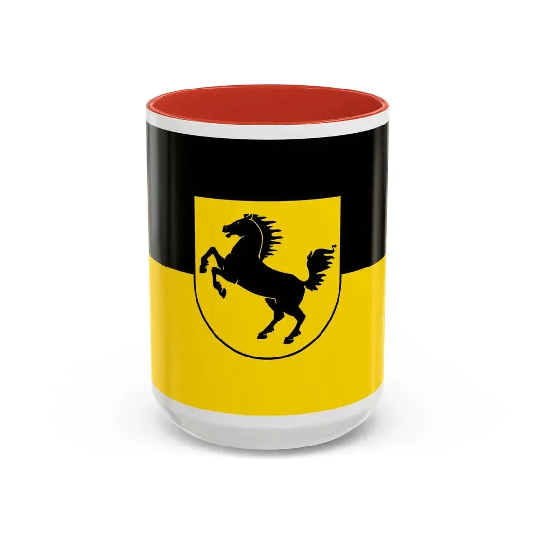 Flag of Stuttgart Germany - Accent Coffee Mug 15oz Red - Go Mug Yourself