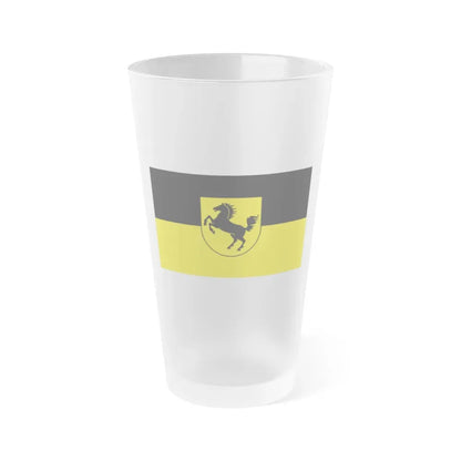 Flag of Stuttgart Germany - Frosted Pint Glass 16oz 16oz Frosted - Go Mug Yourself