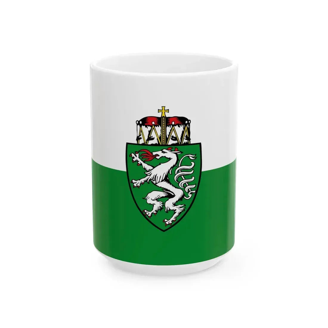 Flag of Styria state (Austria) White Coffee Mug 15oz - Go Mug Yourself