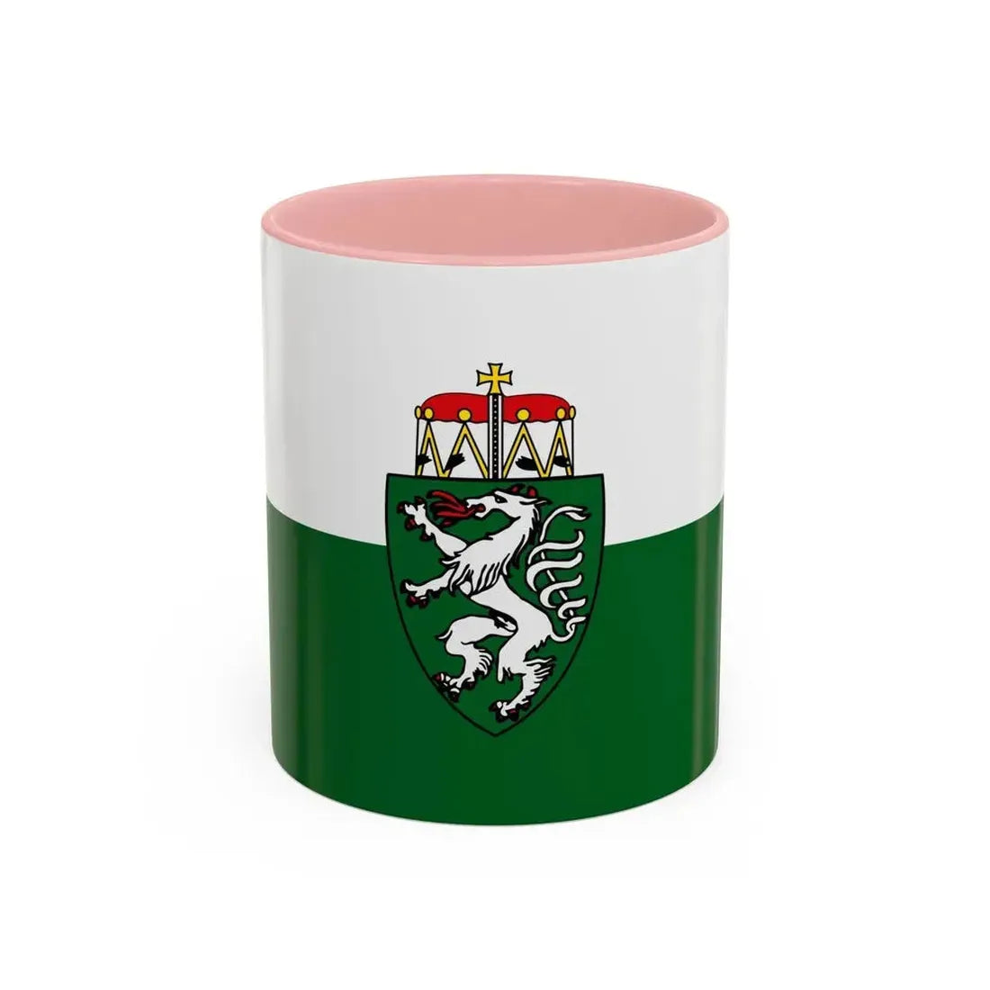 Flag of Styria Steiermark Austria - Accent Coffee Mug 11oz Pink - Go Mug Yourself