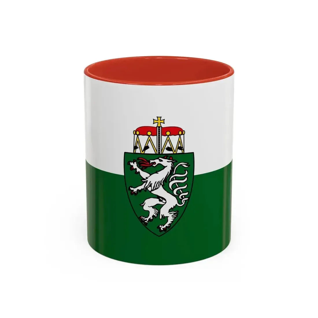 Flag of Styria Steiermark Austria - Accent Coffee Mug 11oz Red - Go Mug Yourself