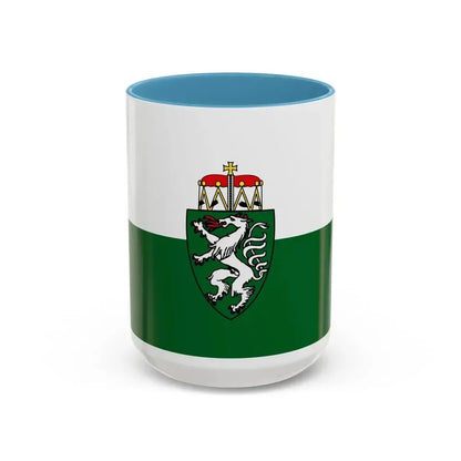 Flag of Styria Steiermark Austria - Accent Coffee Mug 15oz Light Blue - Go Mug Yourself