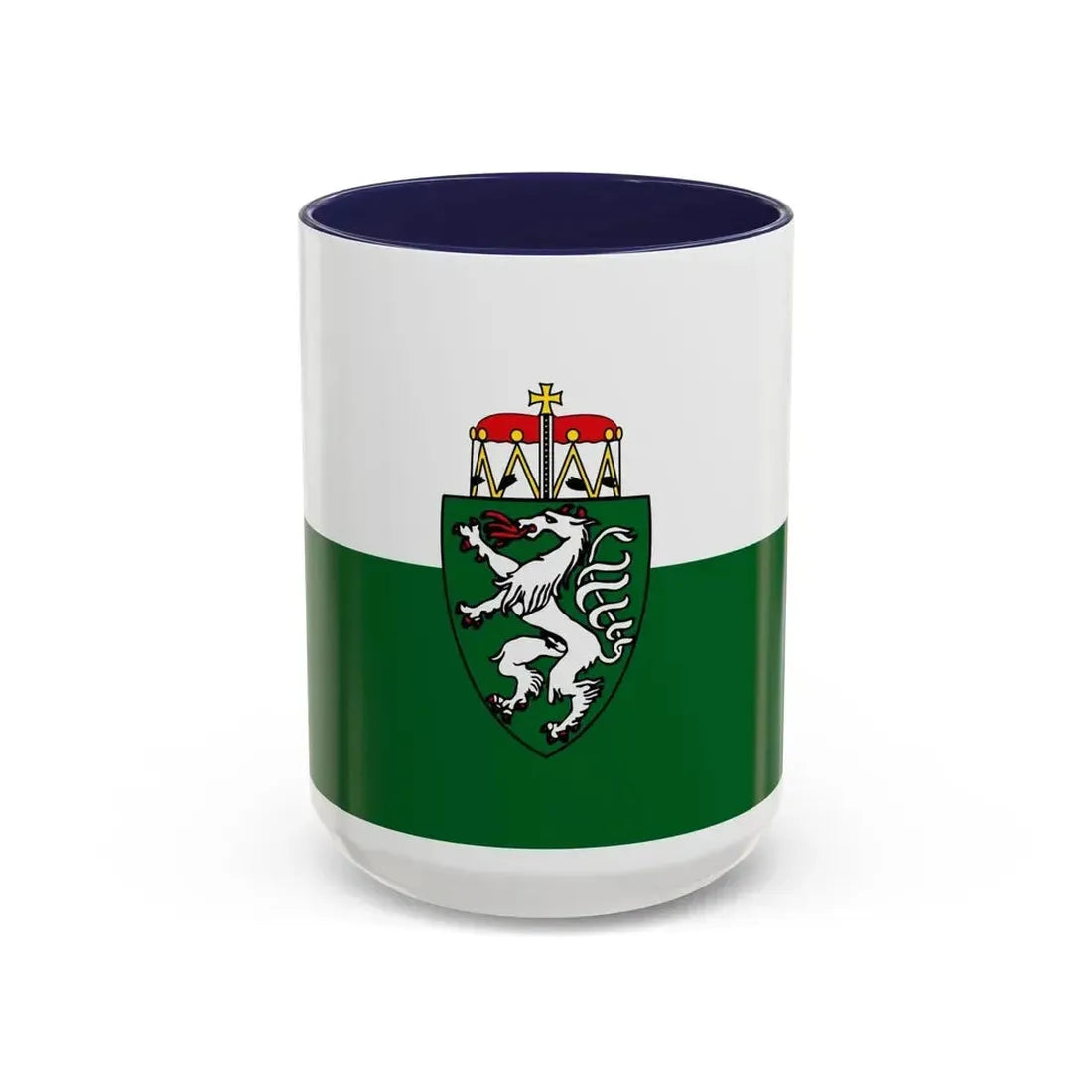 Flag of Styria Steiermark Austria - Accent Coffee Mug 15oz Navy - Go Mug Yourself
