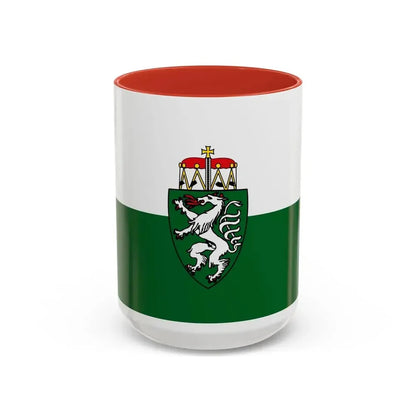 Flag of Styria Steiermark Austria - Accent Coffee Mug 15oz Red - Go Mug Yourself