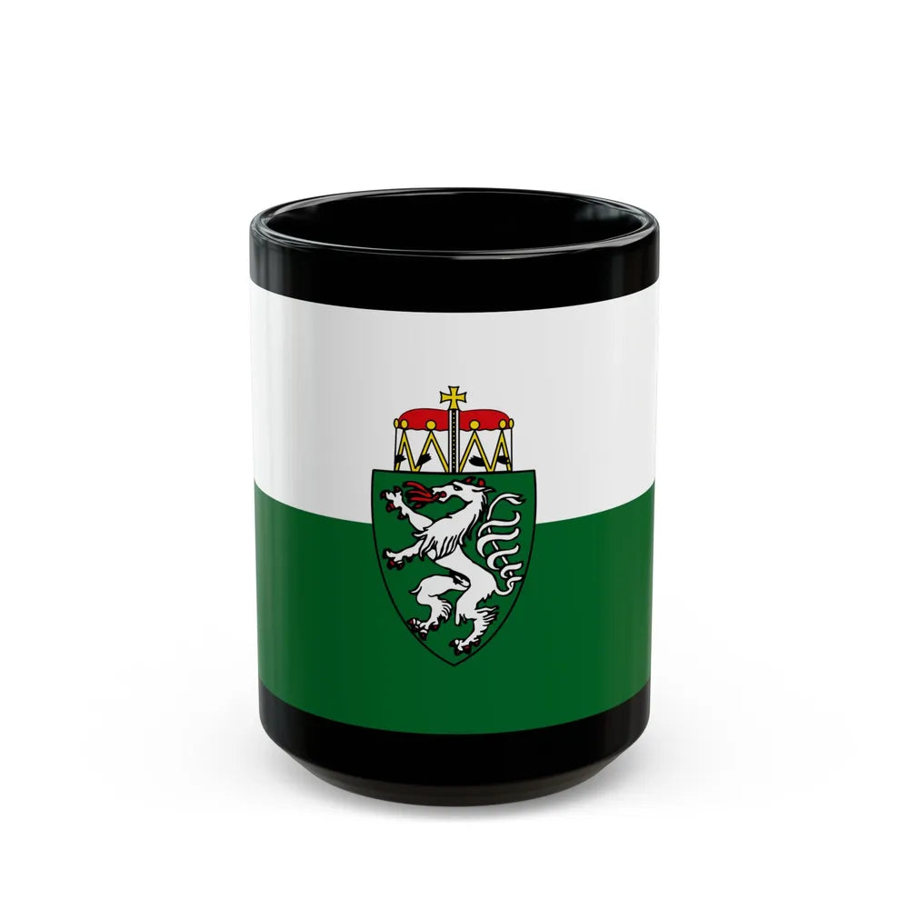 Flag of Styria Steiermark Austria - Black Coffee Mug-15oz-Go Mug Yourself