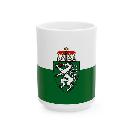 Flag of Styria Steiermark Austria - White Coffee Mug 15oz - Go Mug Yourself