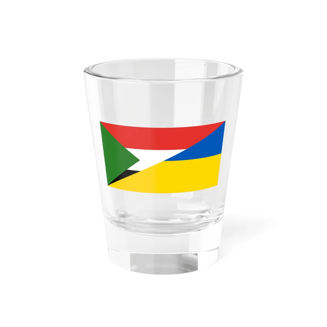 Flag of Sudan and Ukraine (Sudan) Shot Glass 1.5oz 1.5oz - Go Mug Yourself