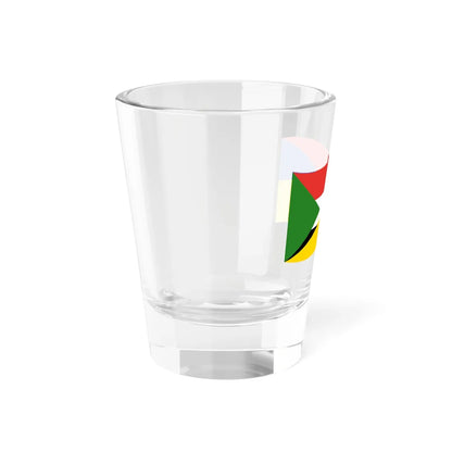 Flag of Sudan and Ukraine with waves (Sudan) Shot Glass 1.5oz - Go Mug Yourself