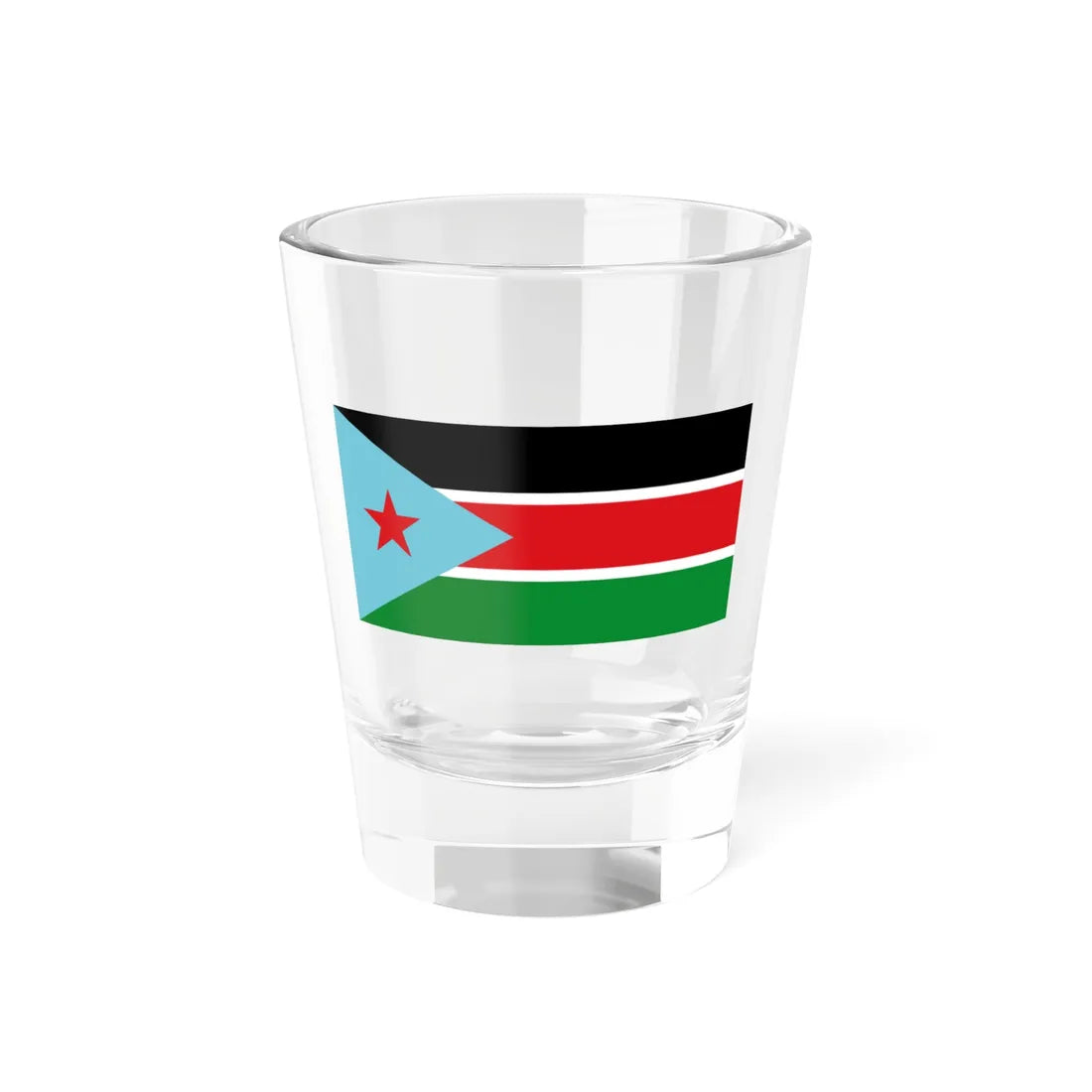 Flag of Sudan Peoples Liberation Army 1983 (South Sudan) Shot Glass 1.5oz 1.5oz - Go Mug Yourself