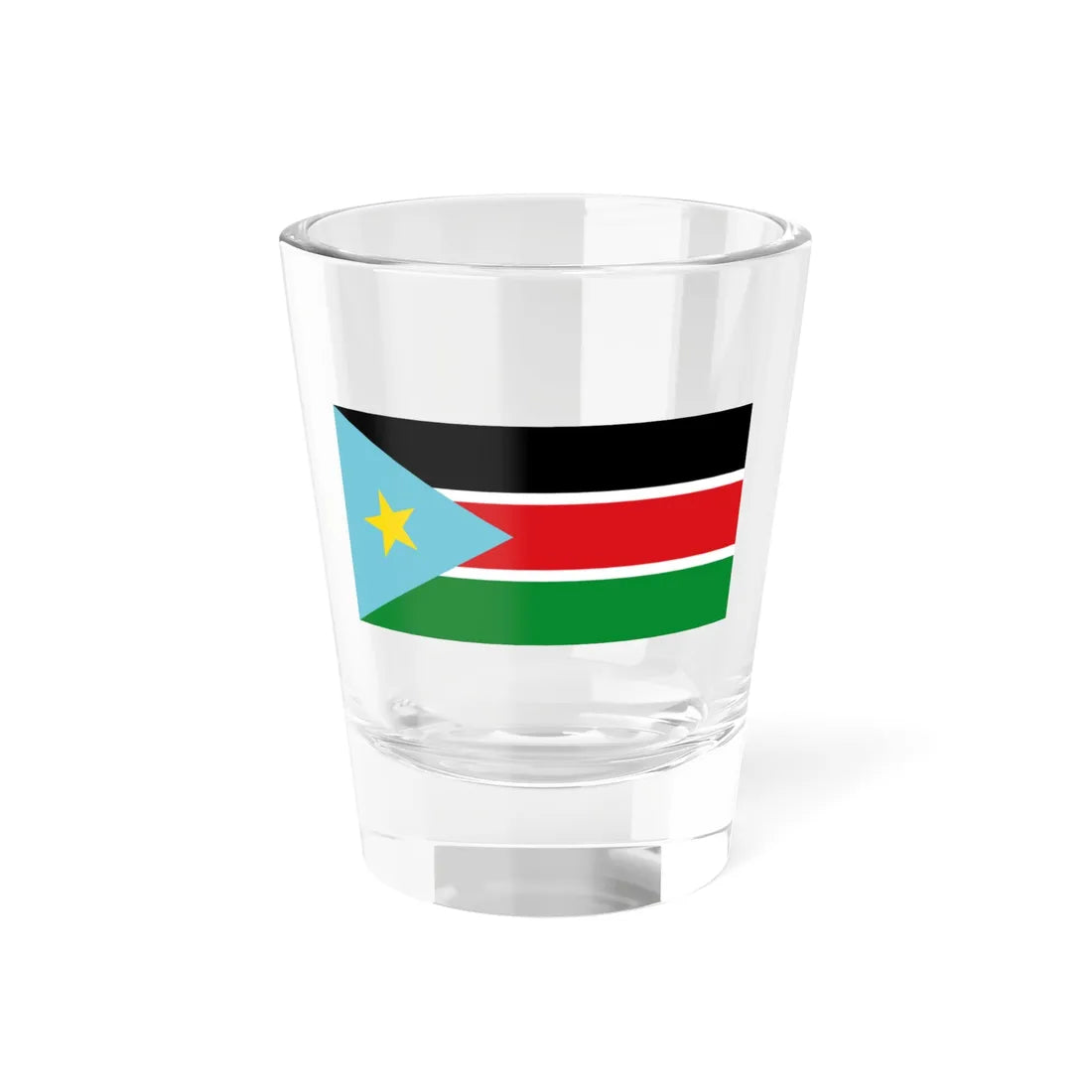 Flag of Sudan Peoples Liberation Army 1995 (South Sudan) Shot Glass 1.5oz 1.5oz - Go Mug Yourself