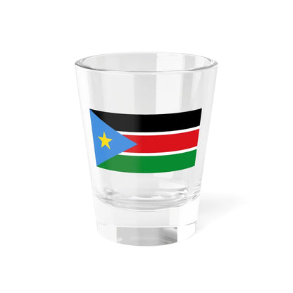 Flag of Sudan Peoples Liberation Movement Yellow Star (South Sudan) Shot Glass 1.5oz 1.5oz - Go Mug Yourself