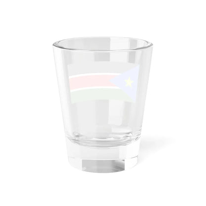 Flag of Sudan Peoples Liberation Movement Yellow Star (South Sudan) Shot Glass 1.5oz - Go Mug Yourself