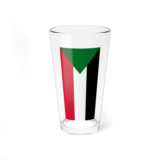 Flag of Sudan vertical flipped (Sudan) Pint Glass 16oz 16oz - Go Mug Yourself
