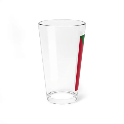 Flag of Sudan vertical flipped (Sudan) Pint Glass 16oz - Go Mug Yourself