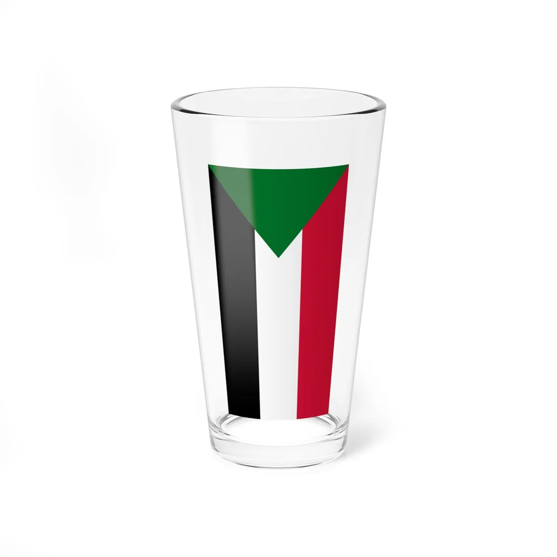 Flag of Sudan vertical (Sudan) Pint Glass 16oz 16oz - Go Mug Yourself